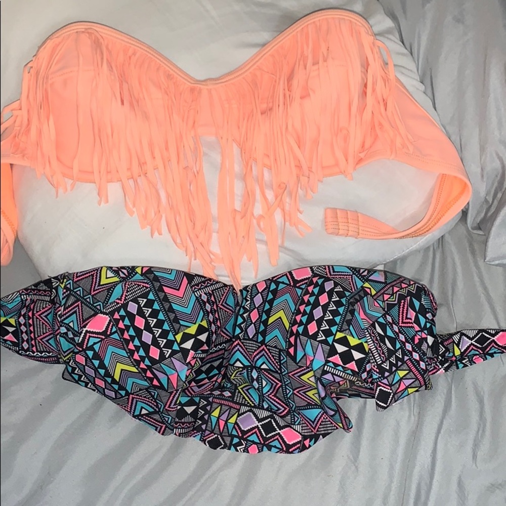 two bikini tops